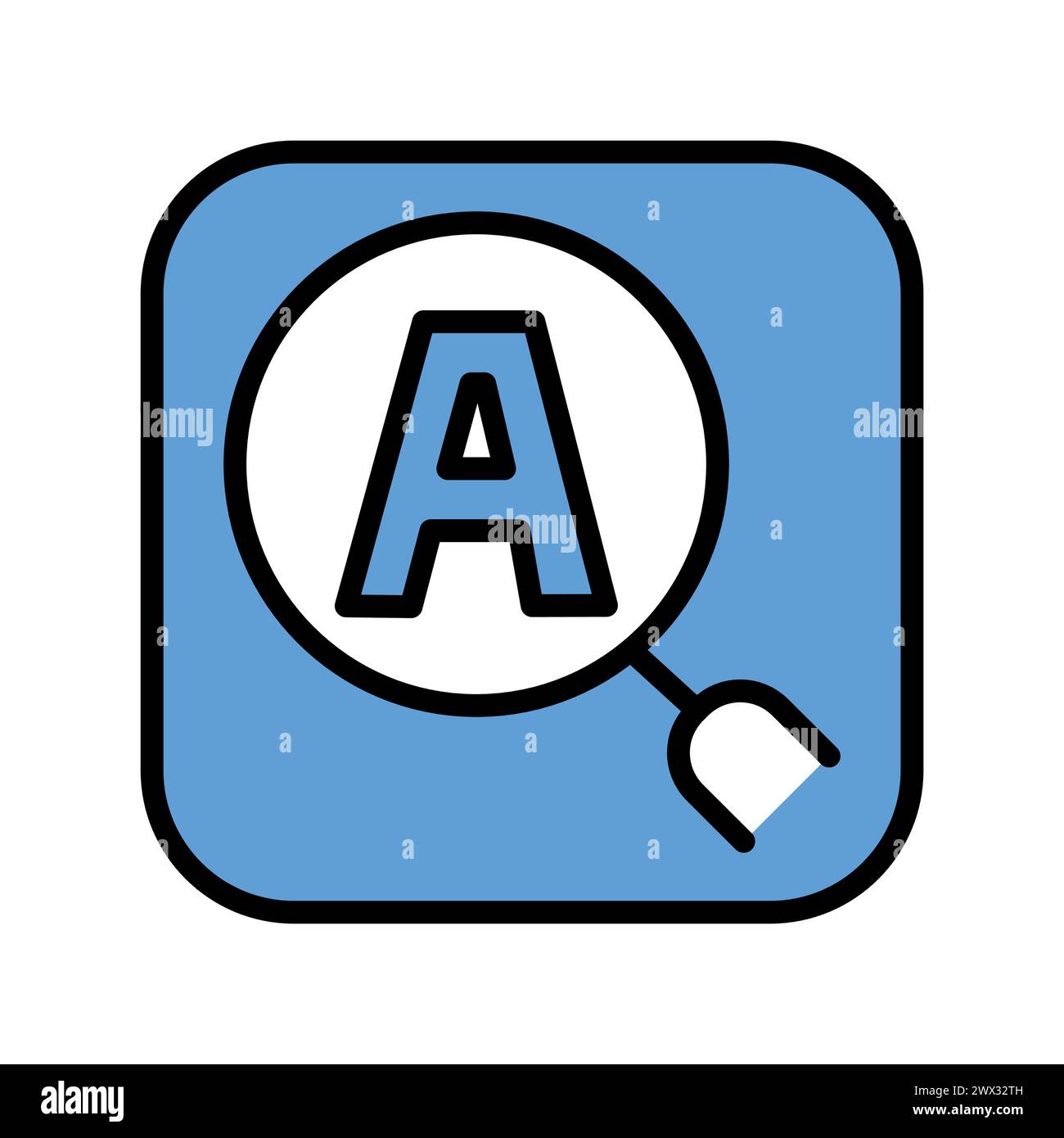 Large print color line icon. Web accessibility. Vector isolated element. Editable stroke. Stock Vector