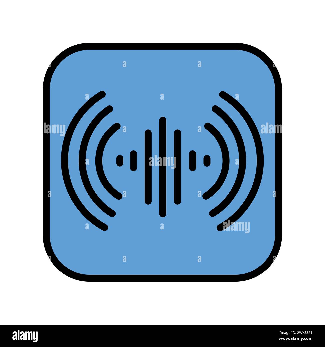 Speech recognition color line icon. Web accessibility. Vector isolated element. Editable stroke. Stock Vector