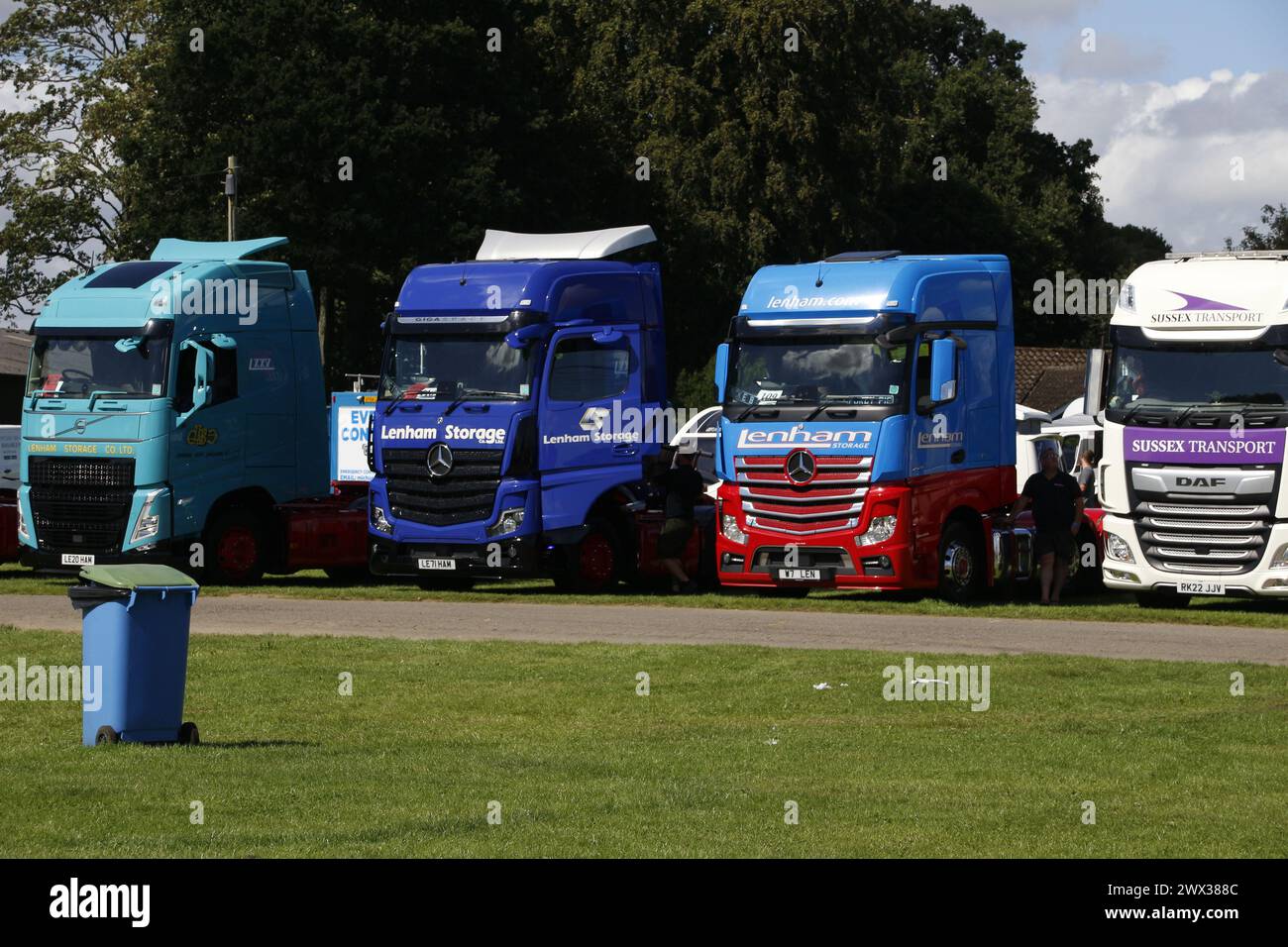 The most amazing trucks in a line at Chiddingly for Truckfest 2023 Stock Photo