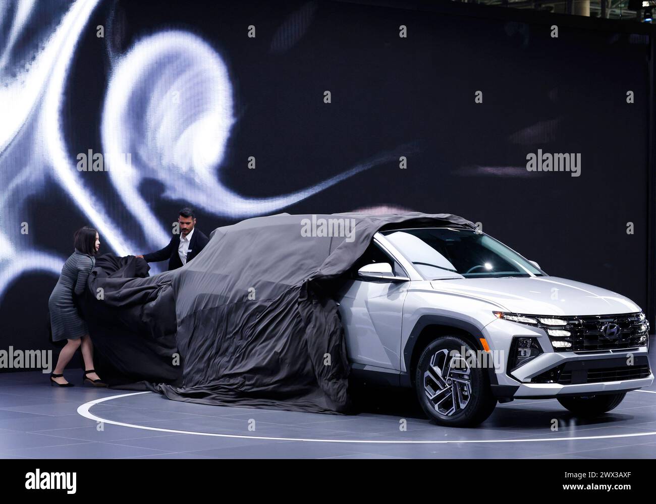 A 2025 Hyundai Tuscon is revealed at the 2024 New York International ...