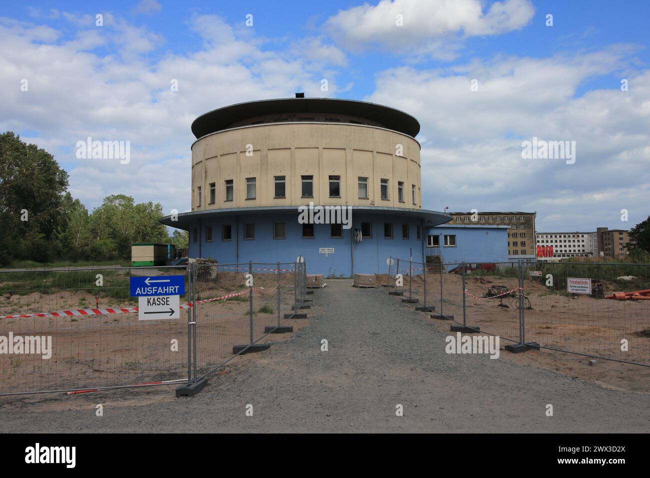 Prora, Germany August 4, 2017: Prora was built by Nazi Germany as a beach resort on the island of Ruegen, Germany, which is known for its colossal Naz Stock Photo