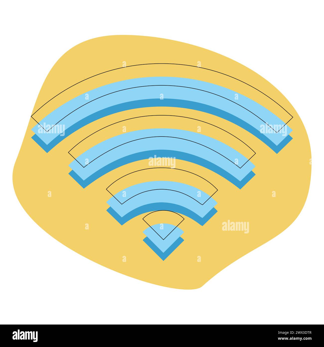 Wifi internet icon in comic style, Wifi router icon cartoon vector, network cartoon wireless technology vector cartoon illustration pictogram. Stock Vector