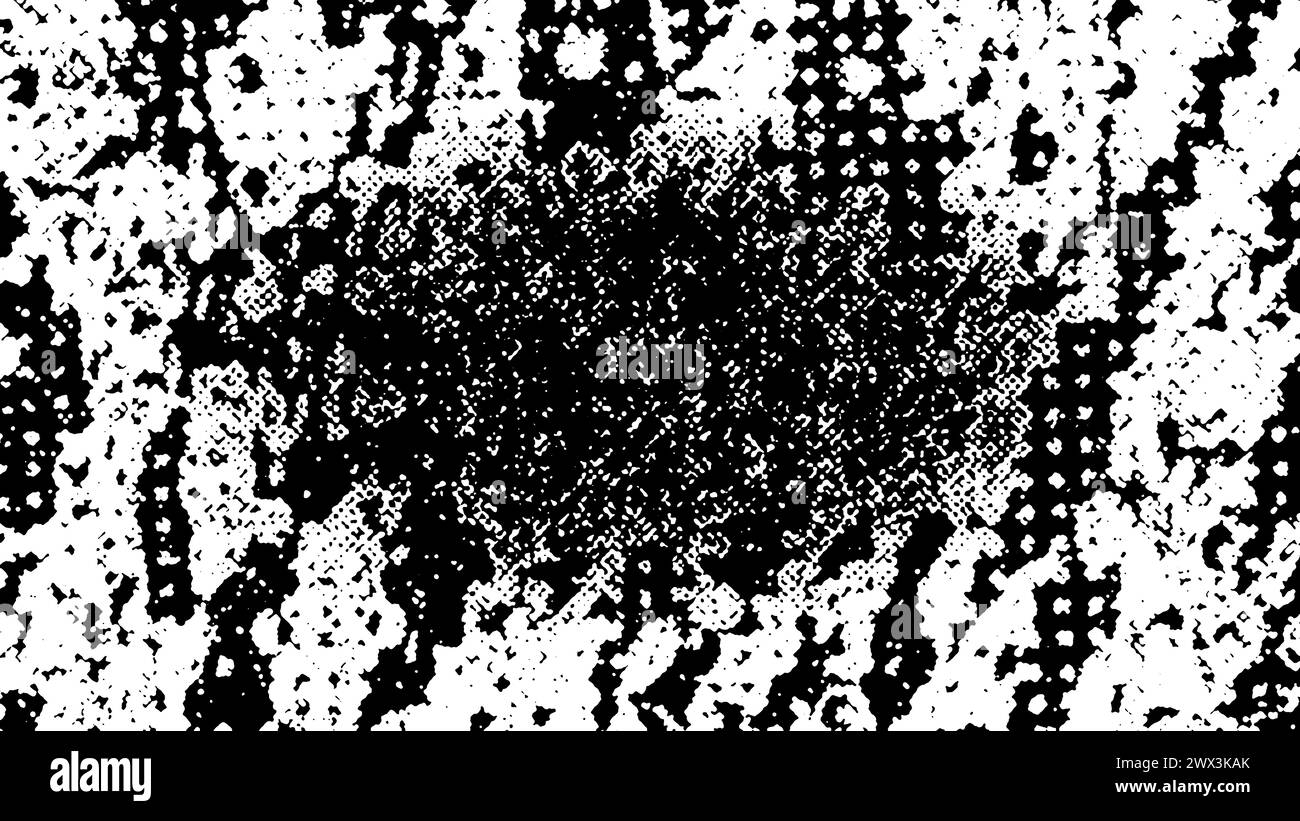 An abstract black and white halftone grunge texture background image ...