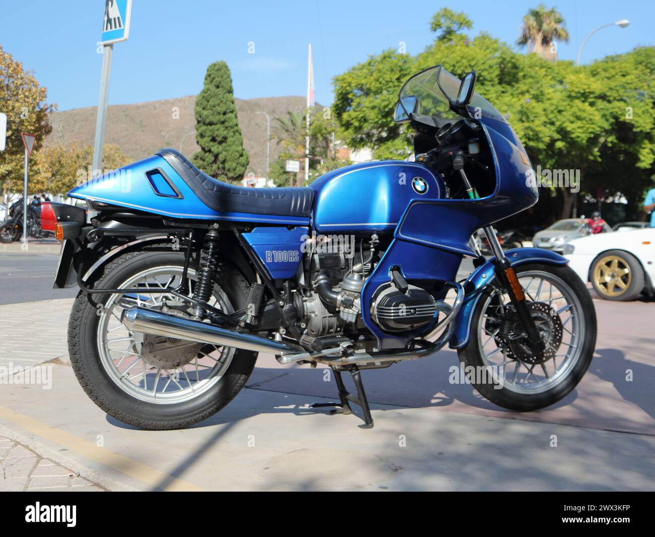 BMW R 100 RS at classic motor event in Torremolinos, Málaga, Spain. Stock Photo