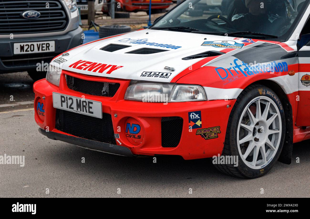 Mitsubishi Lancer Evo 4. North West Stages Rally 2025 Stock Photo Alamy