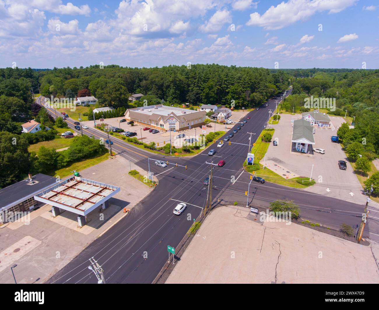 Rite Aid drug store aerial view on Lafayette Road (US Route 1) at