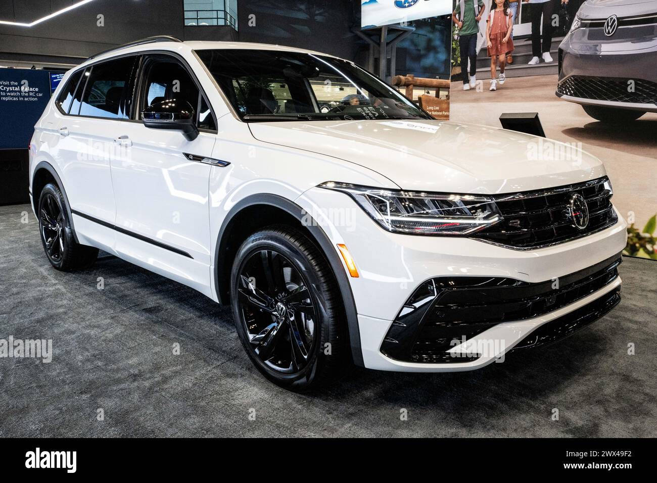 New York, United States. 27th Mar, 2024. The 2024 Volkswagen Tiguan SE R-Line Black at the New York International Auto Show at the Jacob Javits Convention Center in New York City. Credit: SOPA Images Limited/Alamy Live News Stock Photo