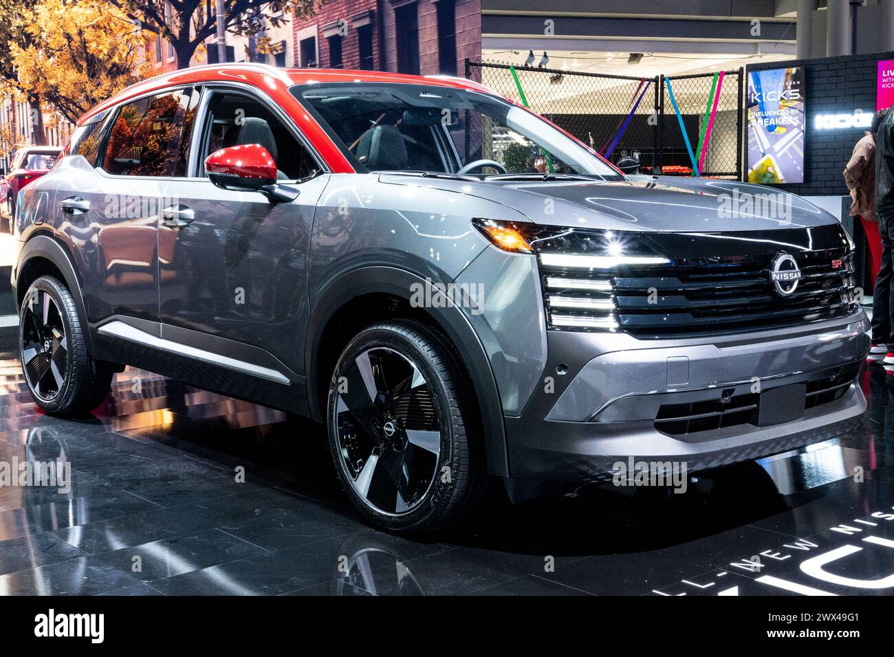 The 2025 Nissan Kicks at the New York International Auto Show at the