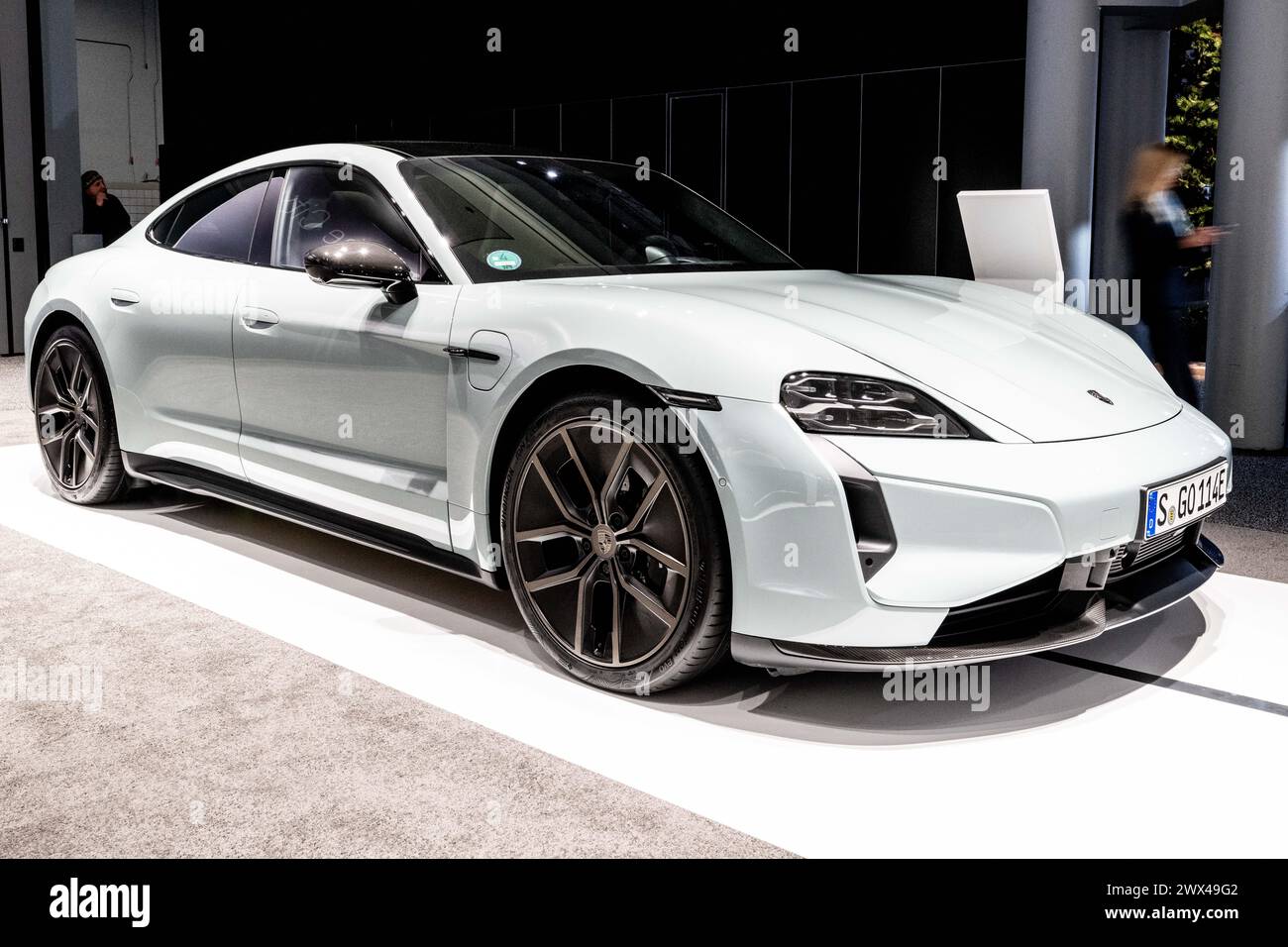 The 2025 Porsche Taycan Turbo S at the New York International Auto Show