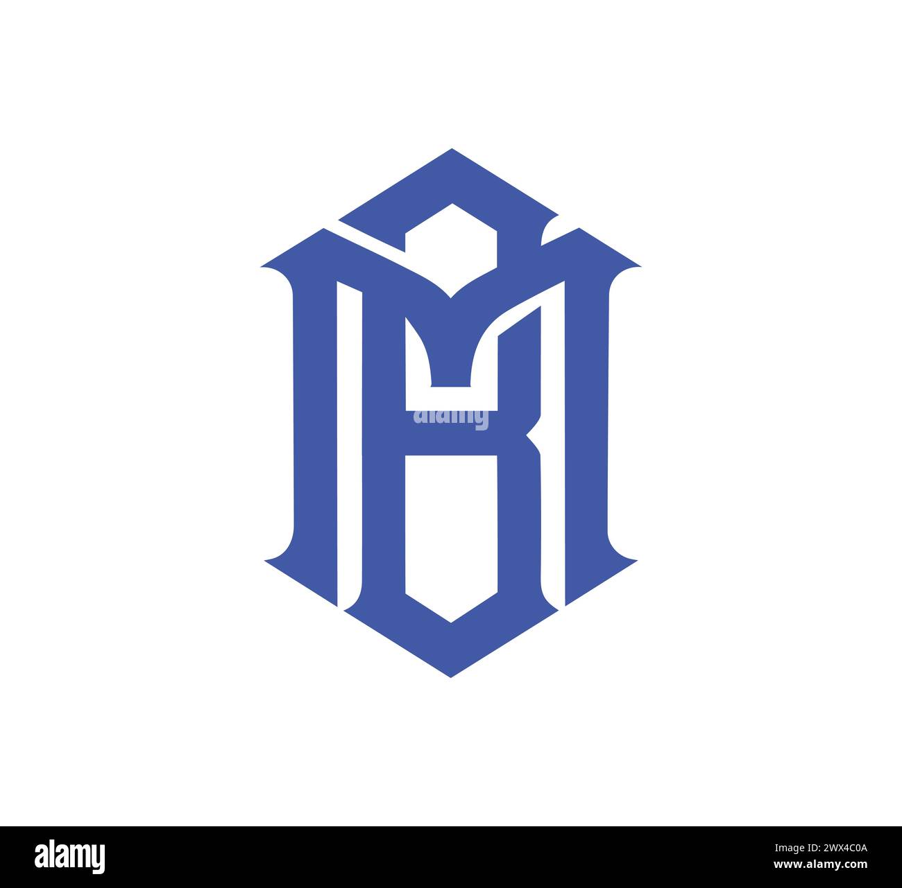 MB letter logo design Stock Vector