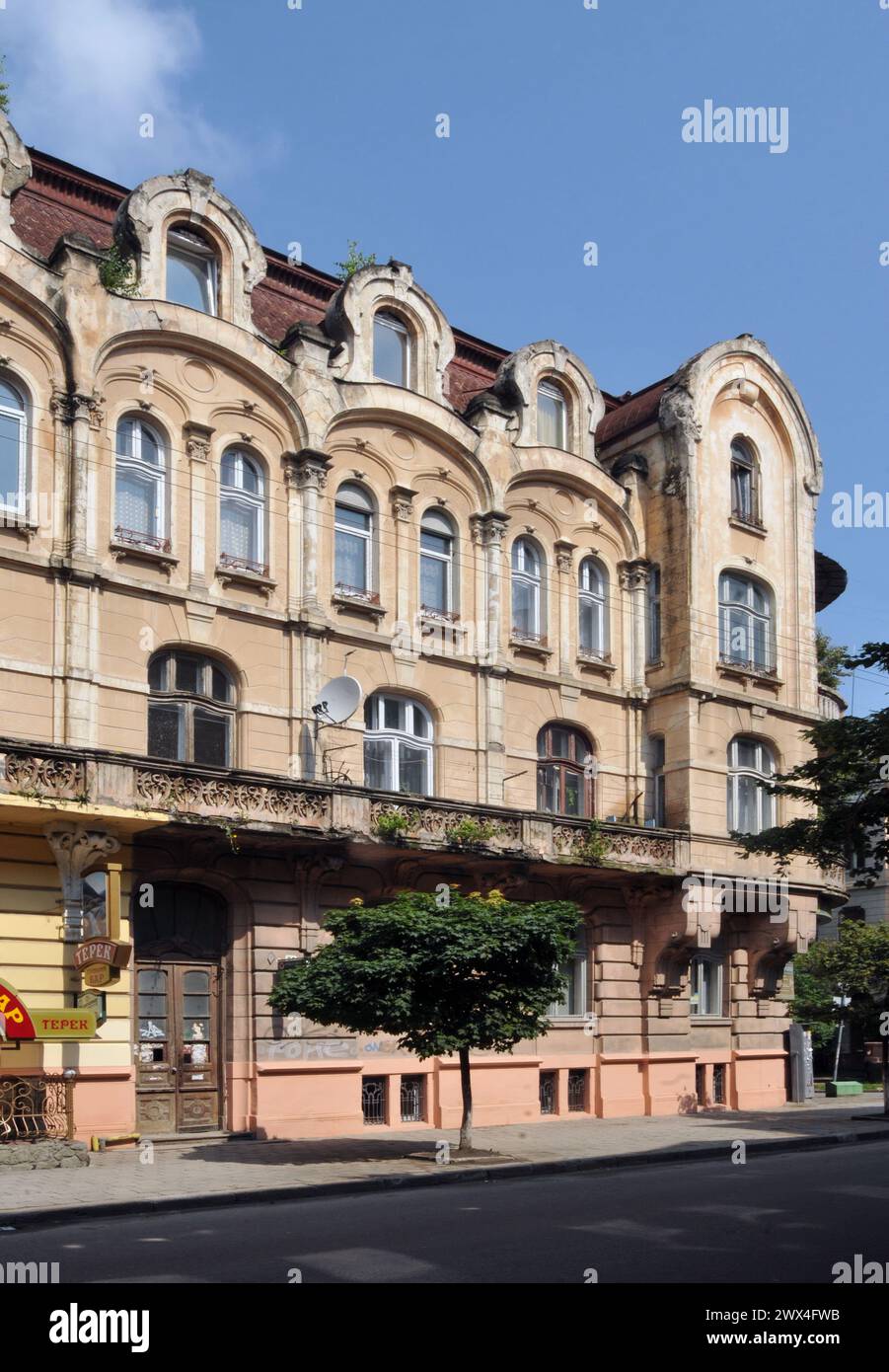 Tenement house of Feibisch Izrael Katz, Mazepa street, Ivano-Frankivsk, Stanislawow, Ukraine Stock Photo