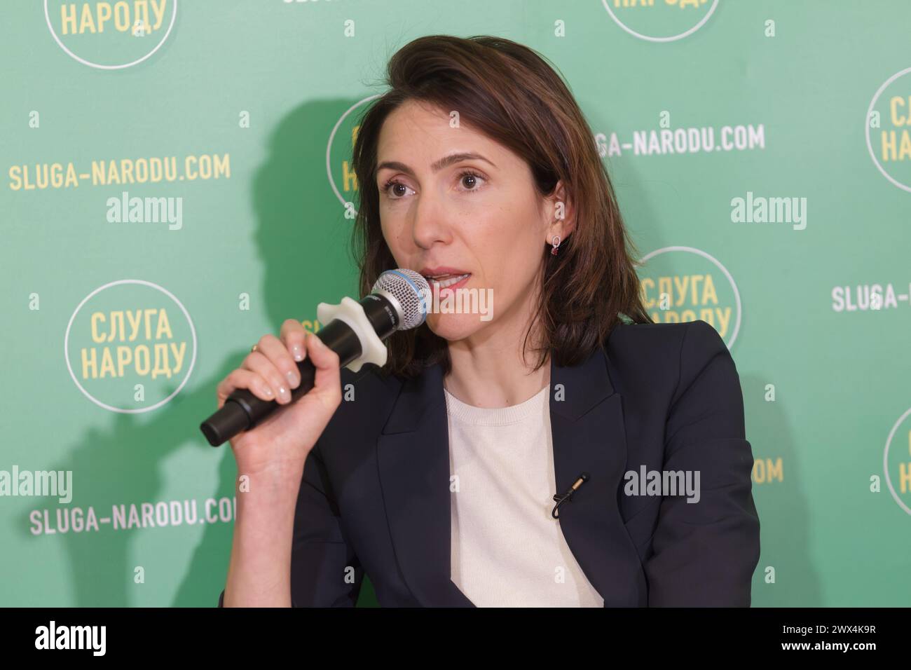 KYIV, UKRAINE - MARCH 27, 2024 - French MEP, President of the Renew ...