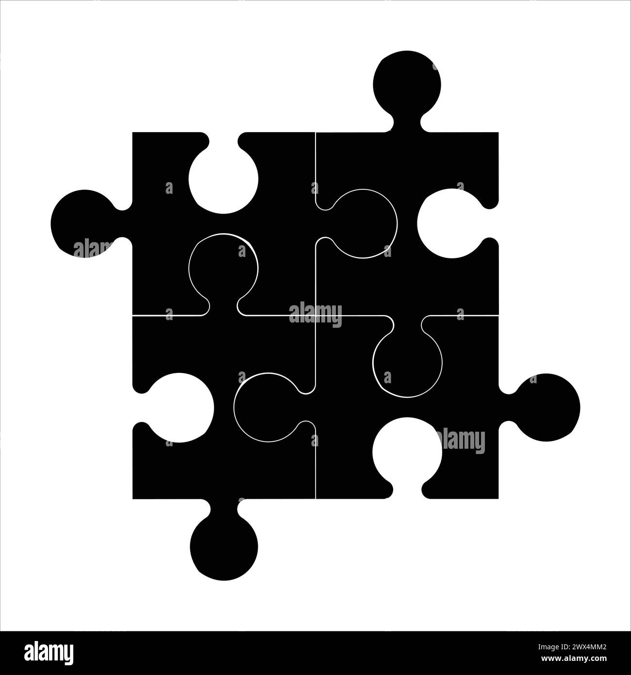 Puzzle icon in trendy flat style design. Vector graphic illustration ...