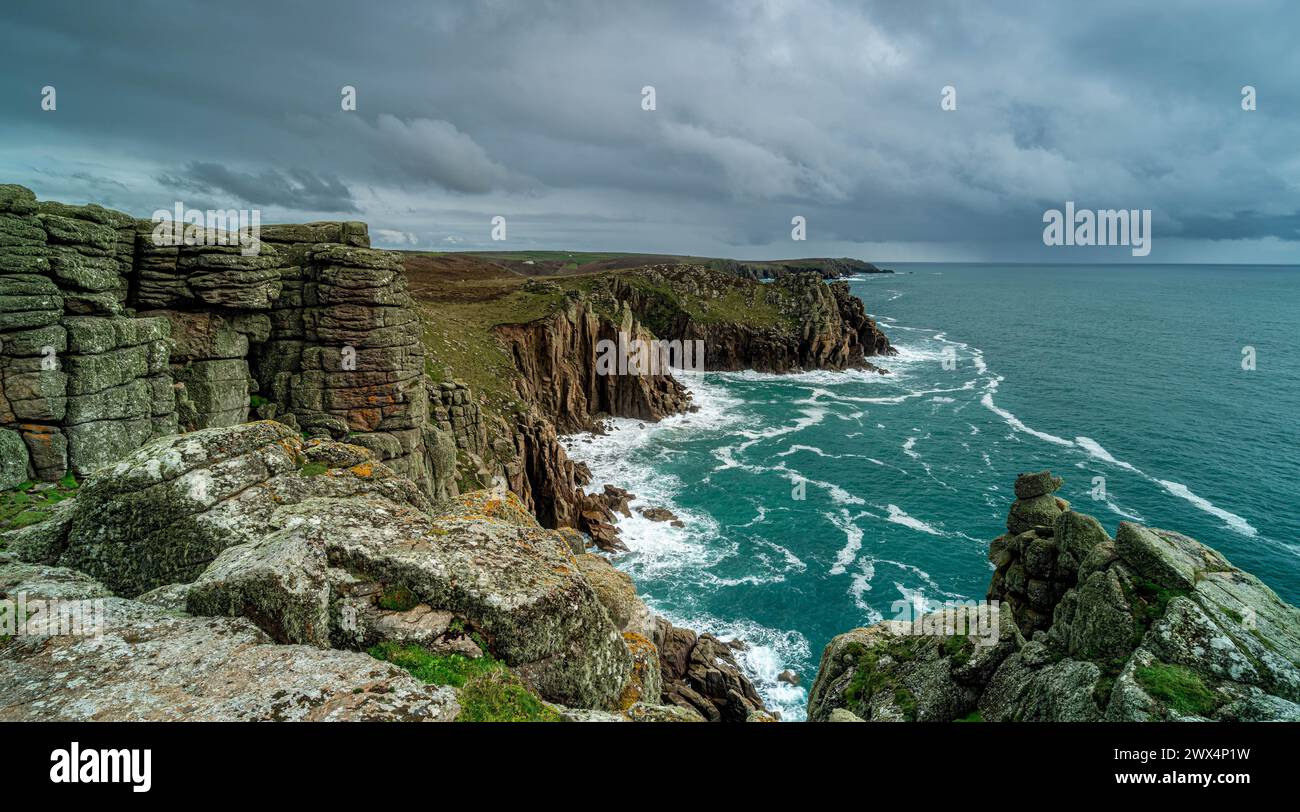 Pordenack Point, Lands End, Cornwall Stock Photo Alamy