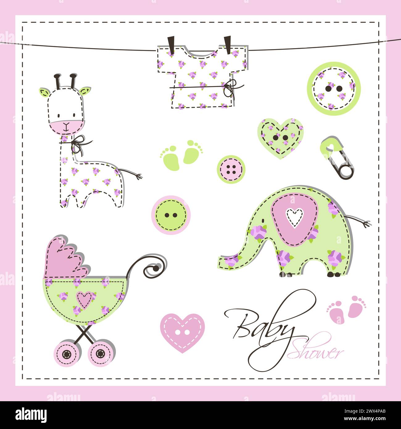 Baby girl wallpaper Stock Vector Images - Page 3 - Alamy, image size:1300x1390