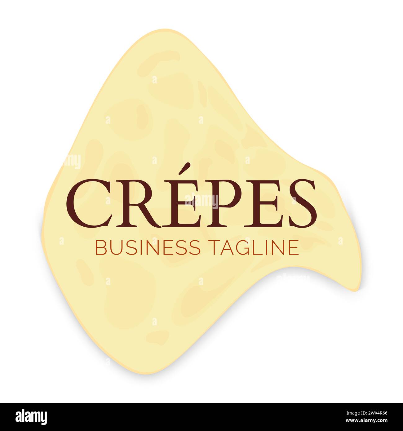 Pancake, Crepes or Taco Logo Stock Vector