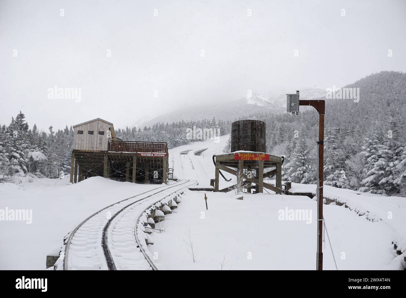 The Mount Washington Cog Railway Stock Photo