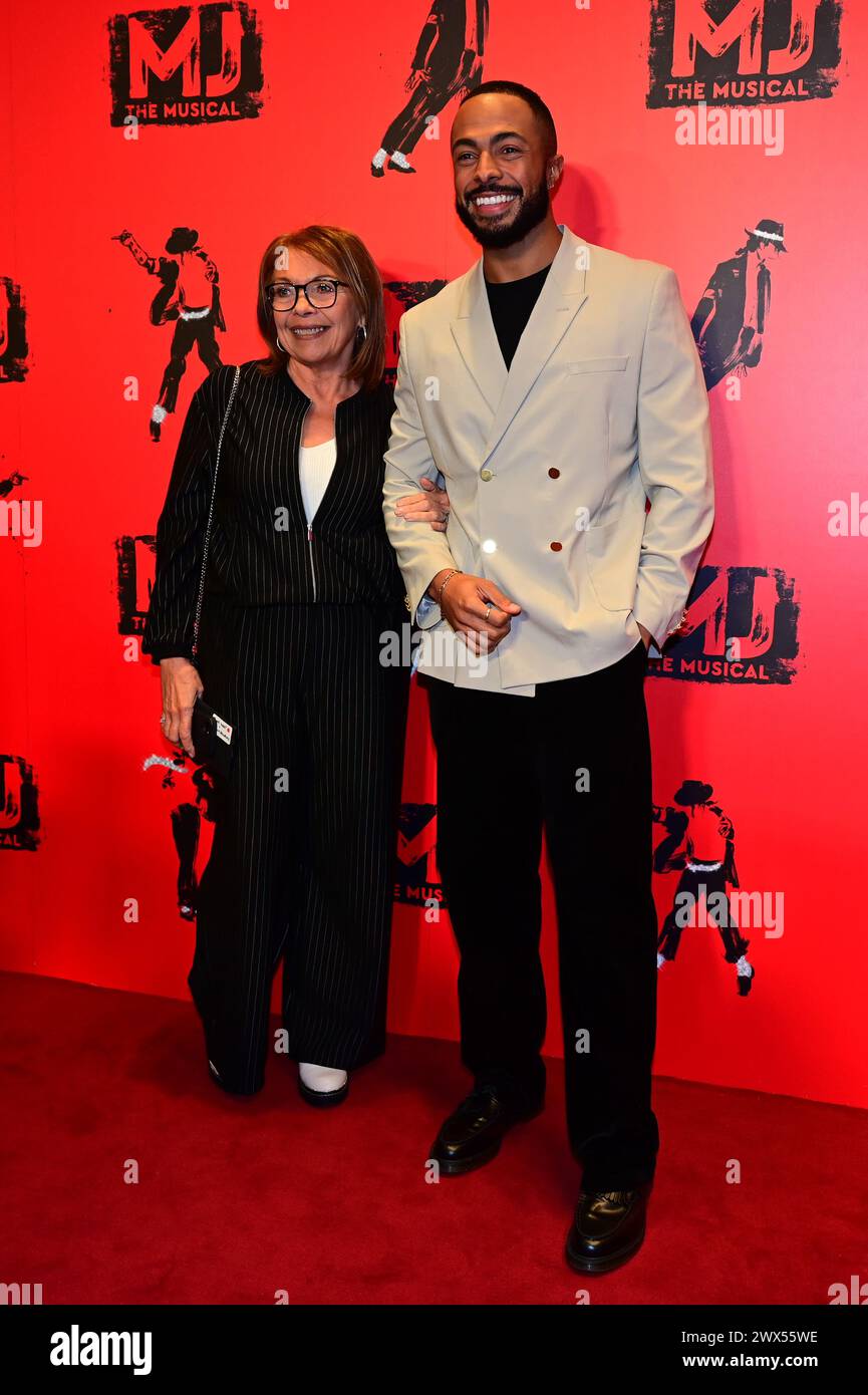London, UK. 27th Mar, 2024. Jason Michael Webb and mom attends the ...
