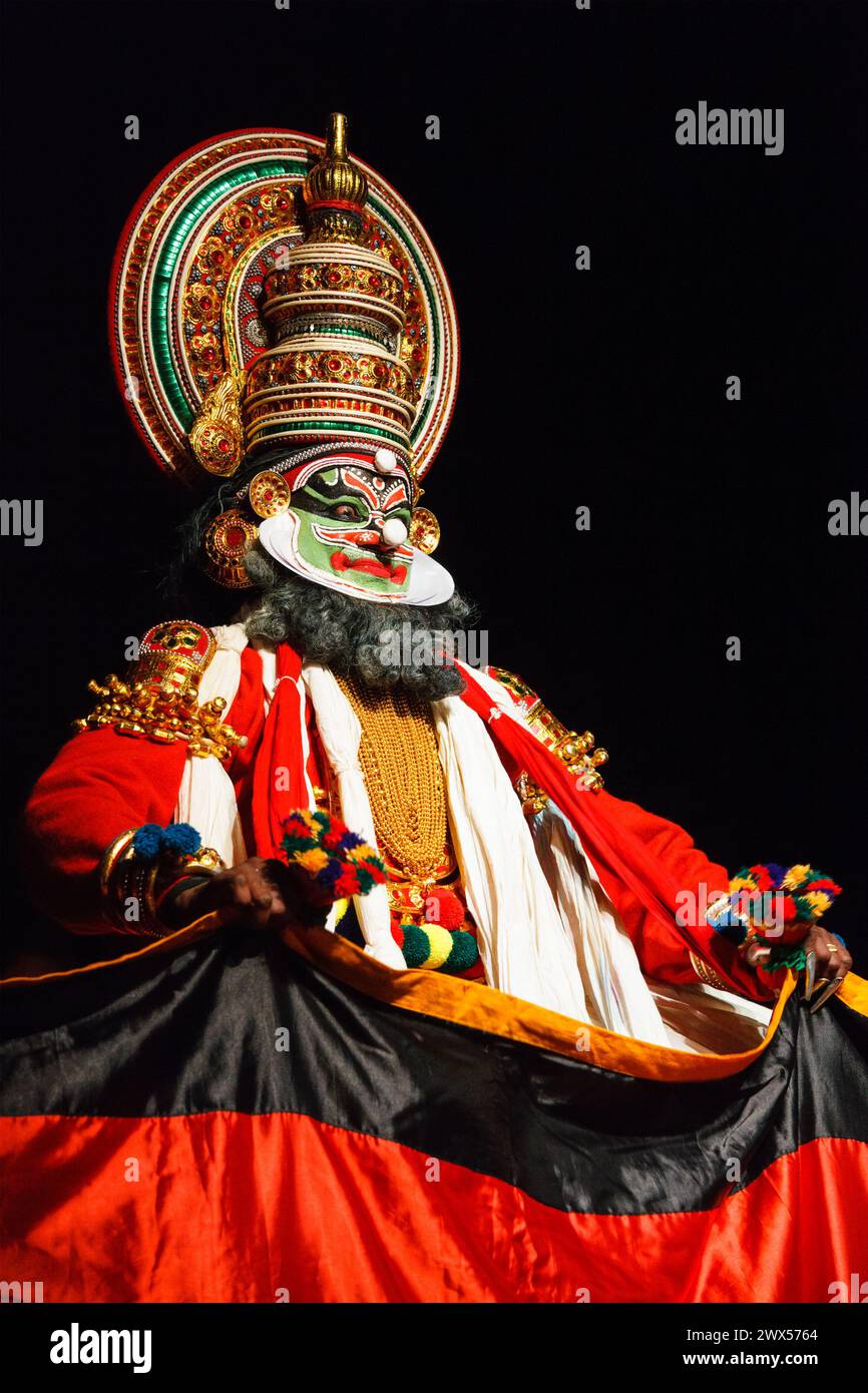 Kathakali dance. Bhava Bhavanam Festival. September 2009. Chenna Stock Photo