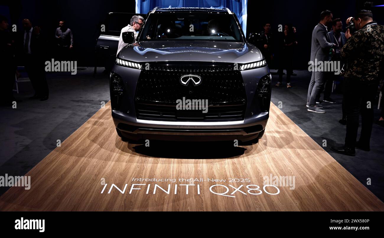 2025 Infiniti QX80 during press day at the New York International Auto ...