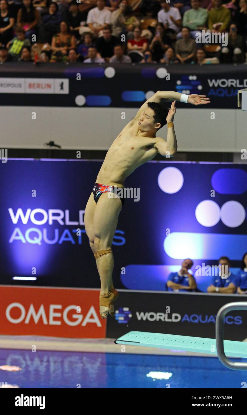 Berlin, Germany March 24, 2024 Zongyuan WANG of China performs