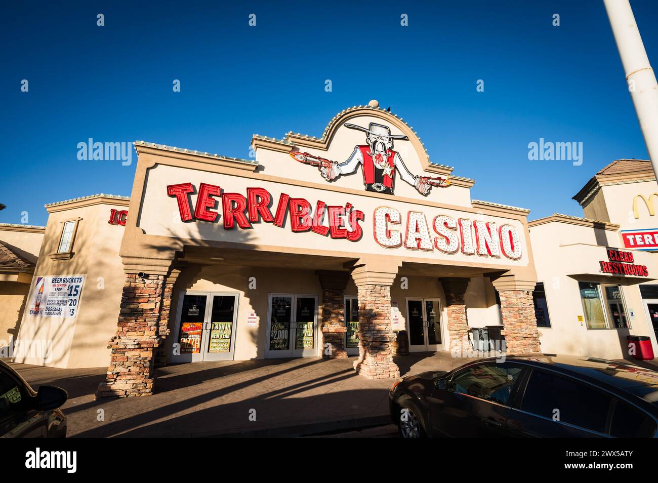 Terrible’s Casino and gas station.  Searchlight Nevada, USA. Stock Photo