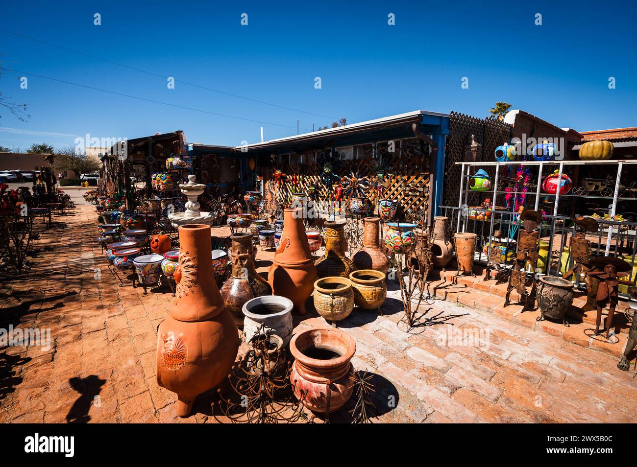 Outdoor art gallery and craft market. Tubac Arizona, USA Stock Photo