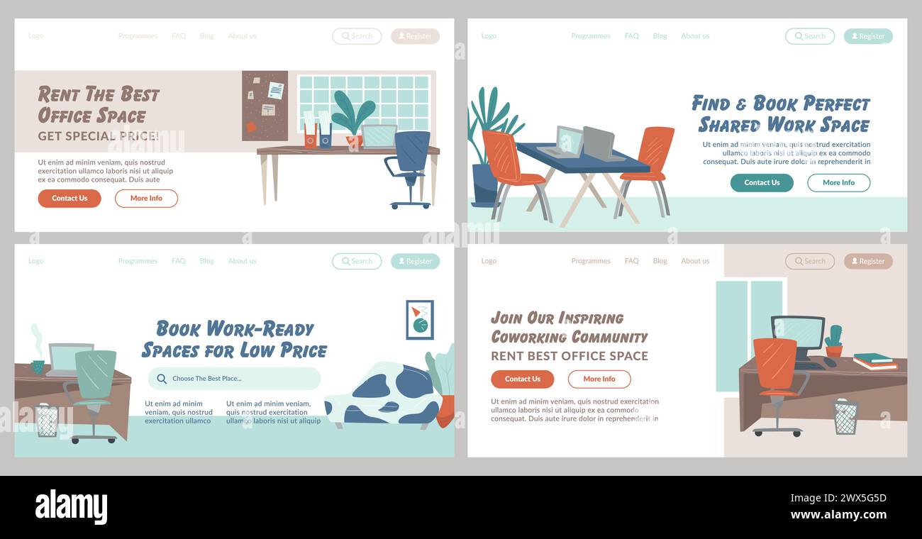 Office rent landing page hi-res stock photography and images - Alamy