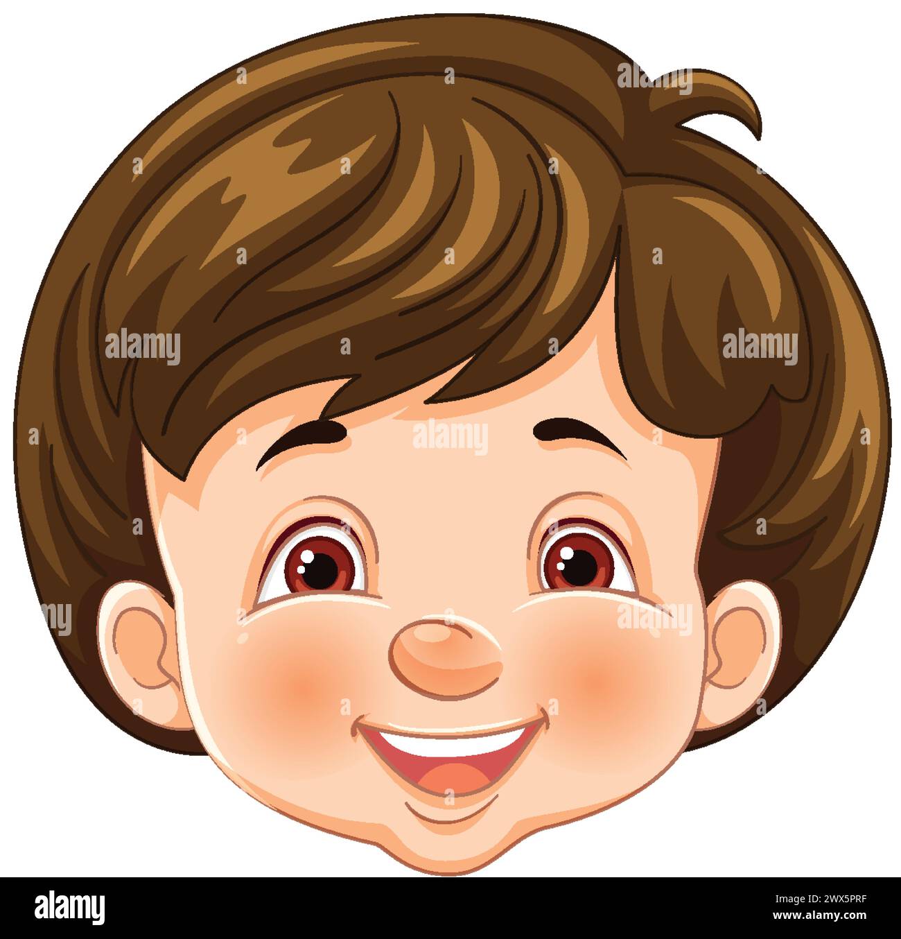 Vector graphic of a smiling young boy Stock Vector Image & Art - Alamy