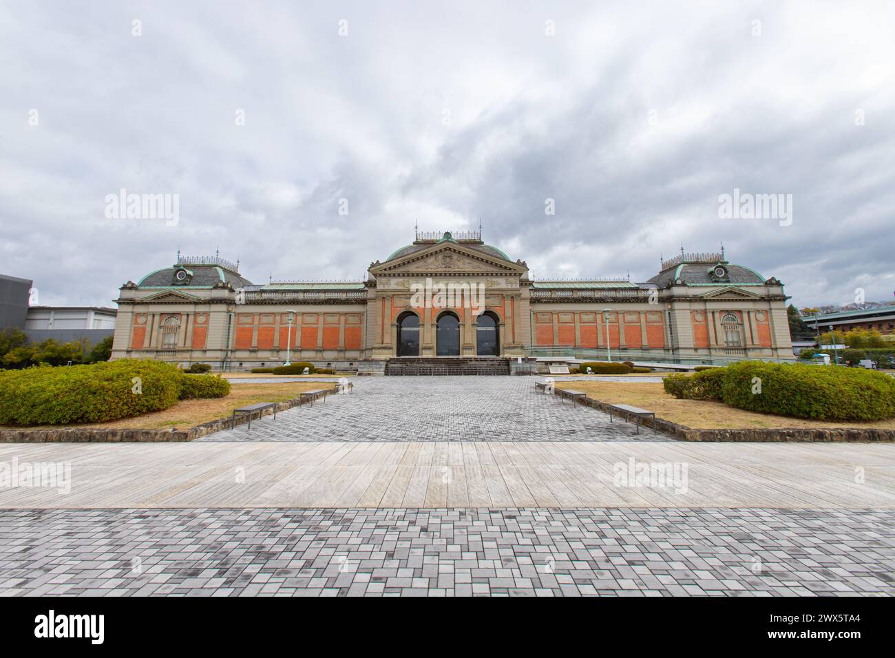 Kyoto, JAPAN - Dec 5 2021 : Meiji Kotokan Hall (Main Hall of the Former Imperial Museum of Kyoto) in cloudy day. Stock Photo