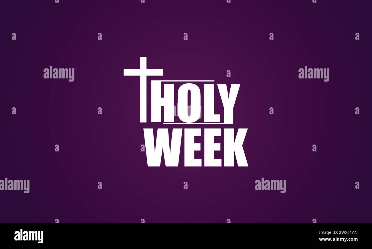 Holy week 2024 amazind text background illustration design Stock Vector