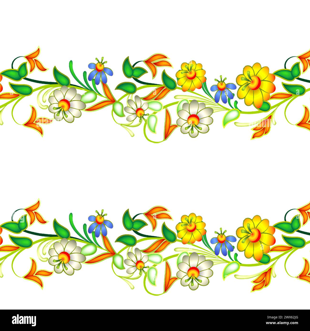 colorful border design, digital textile design for use fabric wallpaper ...