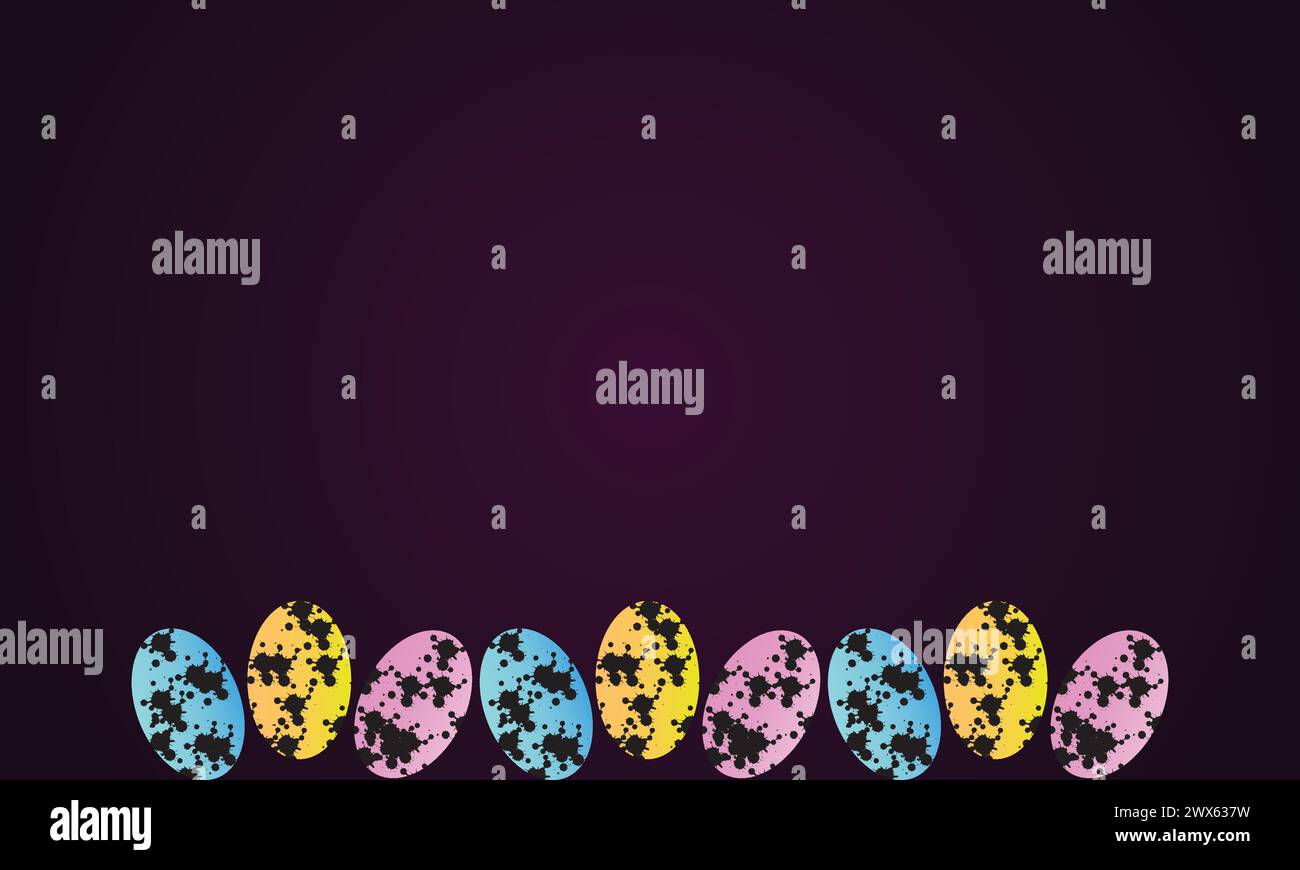 Happy Easter Day with egg background design Stock Vector