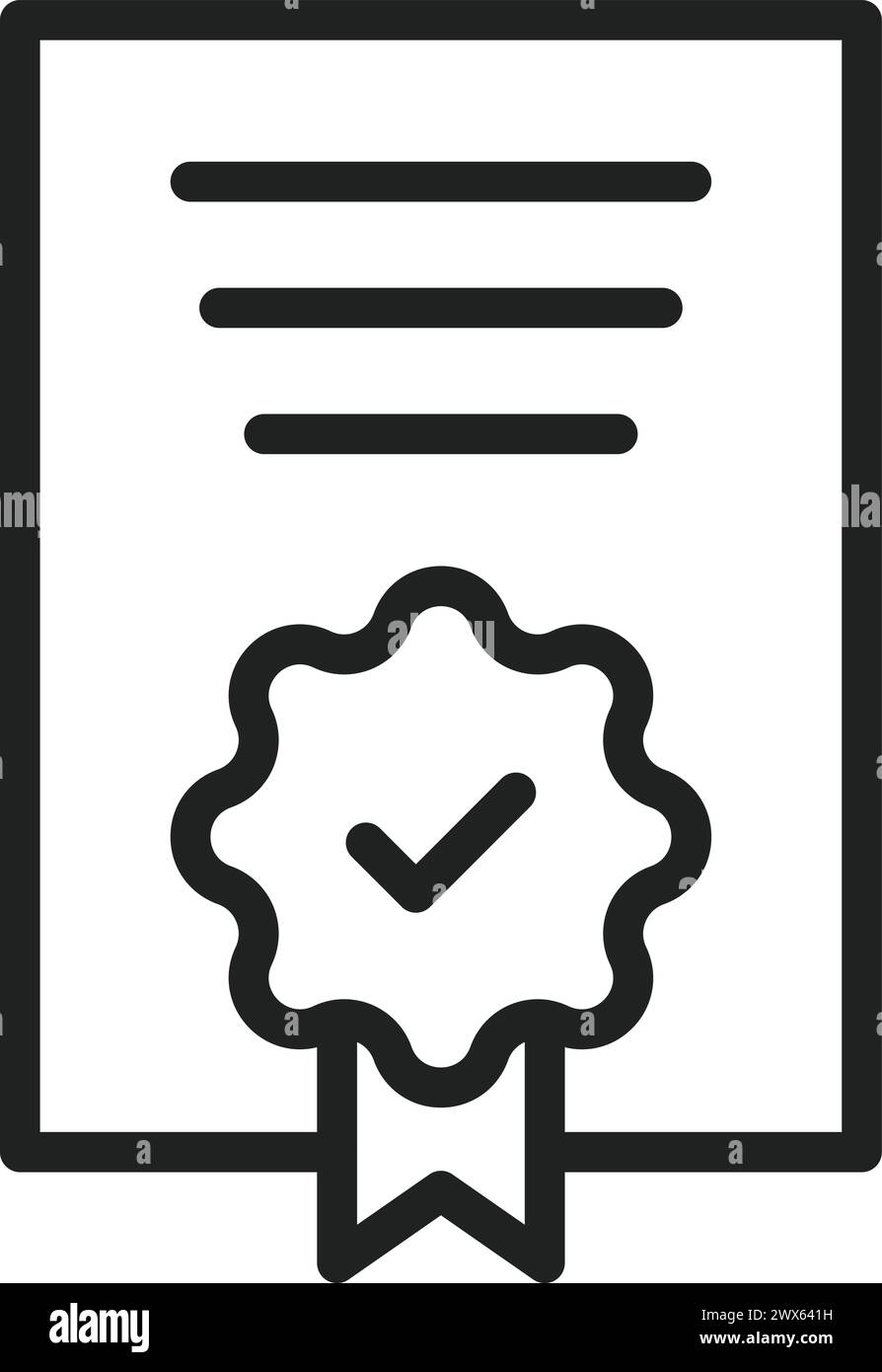 Certification icon vector image. Suitable for mobile application web application and print media. Stock Vector
