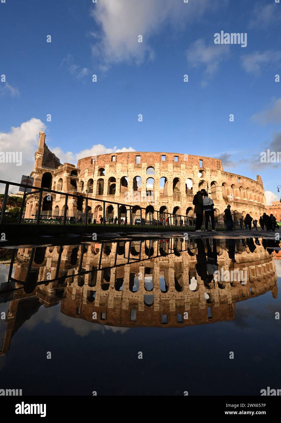 Rome. 27th Mar, 2024. This photo taken on March 27, 2024 shows the ...