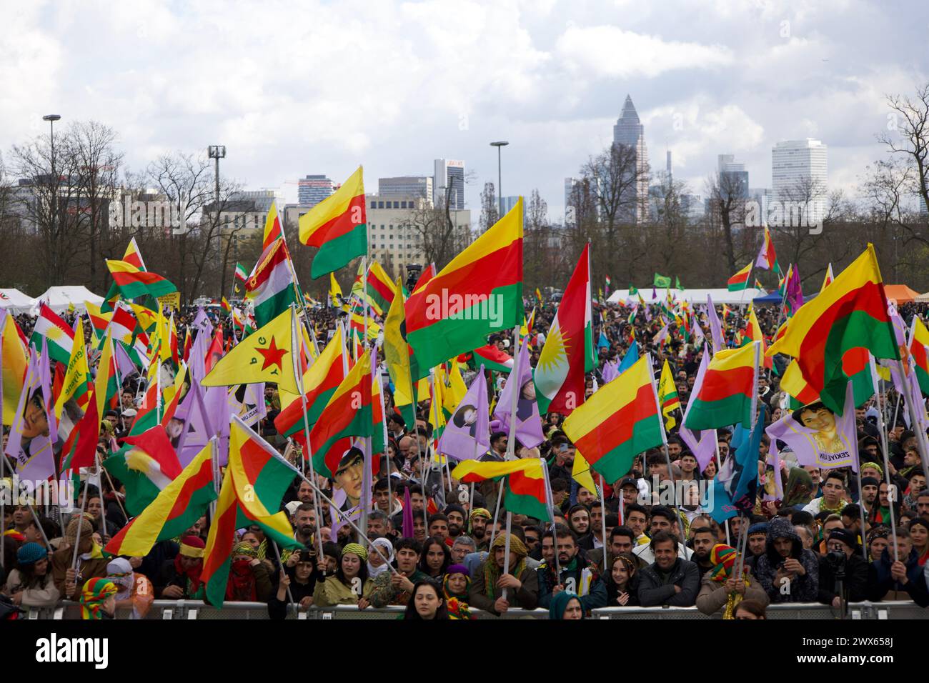 Newroz celebration, Rebstockpark, Frankfurt, Germany, March 23, 2024