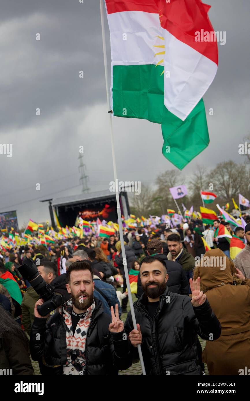 Newroz celebration, Rebstockpark, Frankfurt, Germany, March 23, 2024