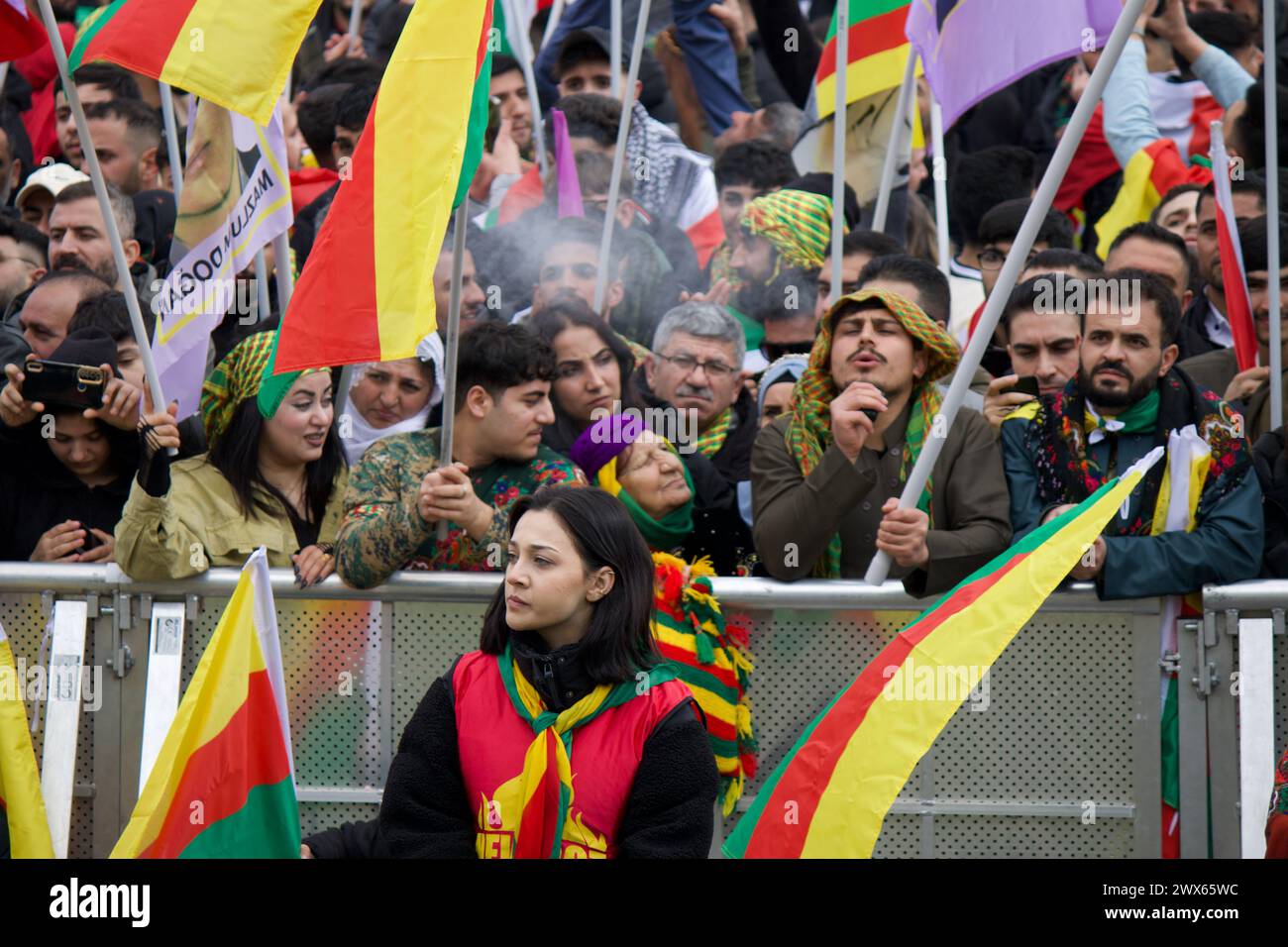 Newroz celebration, Rebstockpark, Frankfurt, Germany, March 23, 2024