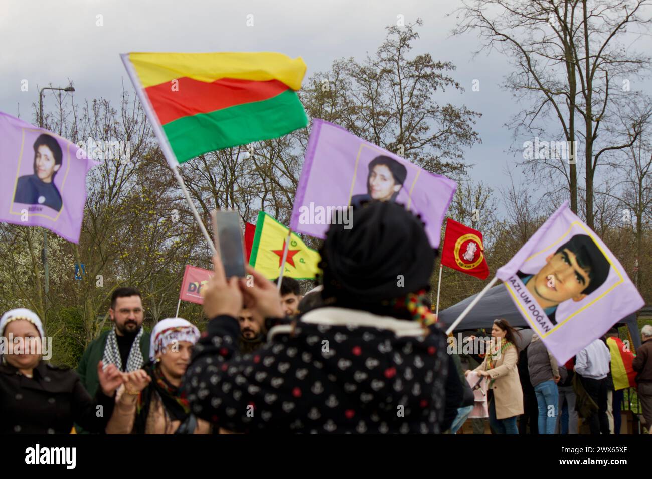 Newroz celebration, Rebstockpark, Frankfurt, Germany, March 23, 2024