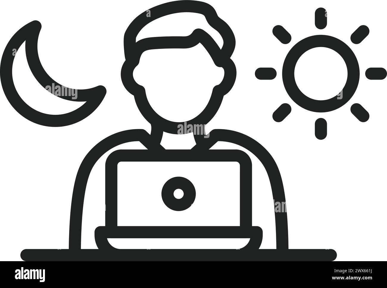 Day And Night icon vector image. Suitable for mobile application web ...
