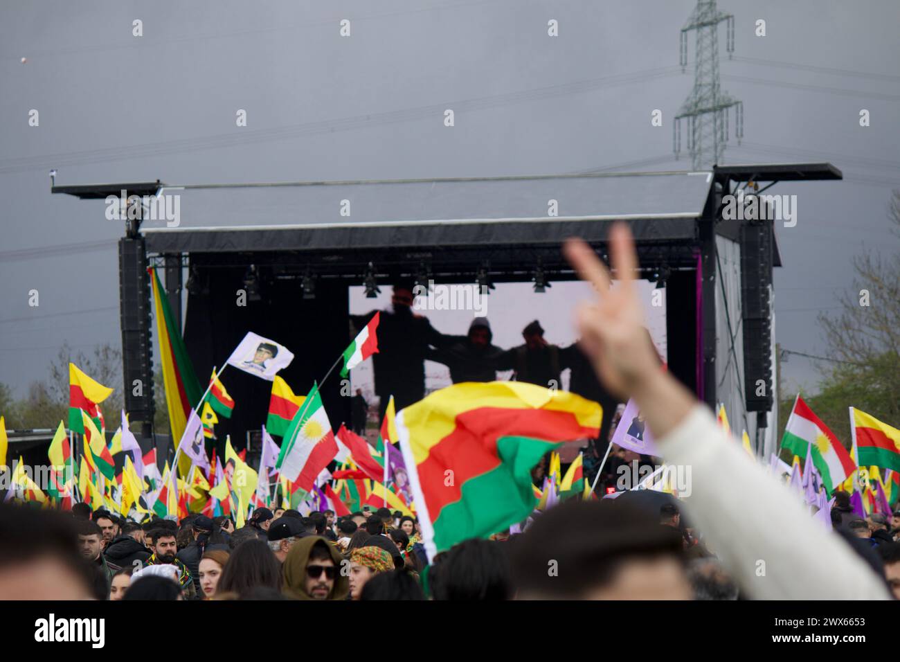Newroz celebration, Rebstockpark, Frankfurt, Germany, March 23, 2024