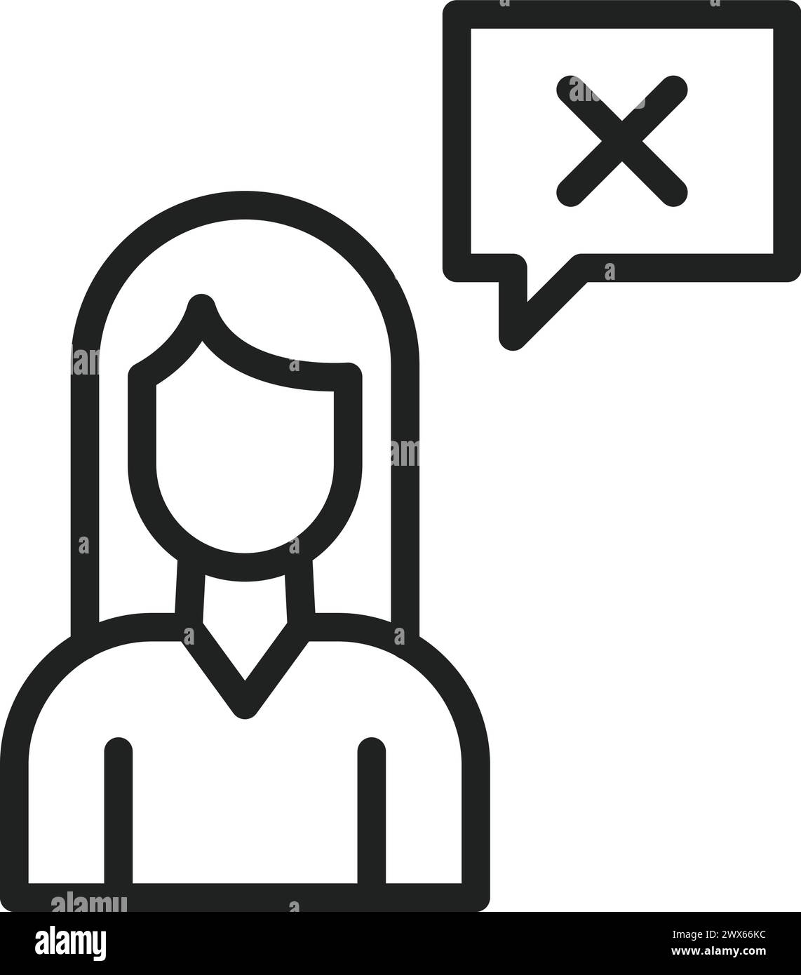 Disagree icon vector image. Suitable for mobile application web application and print media. Stock Vector