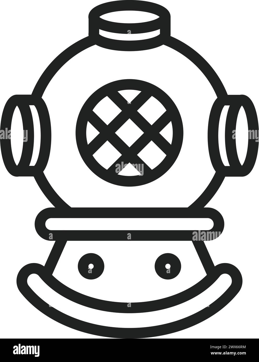 Diving Helmet icon vector image. Suitable for mobile application web application and print media. Stock Vector
