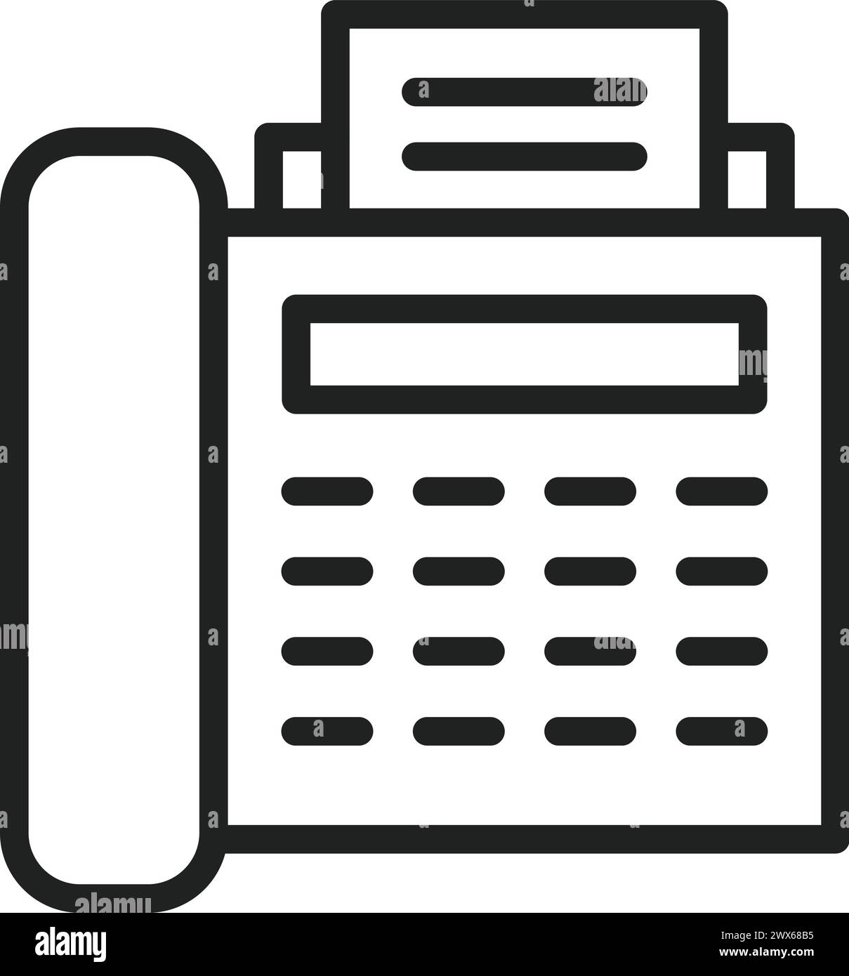 Fax icon vector image. Suitable for mobile application web application and print media. Stock Vector