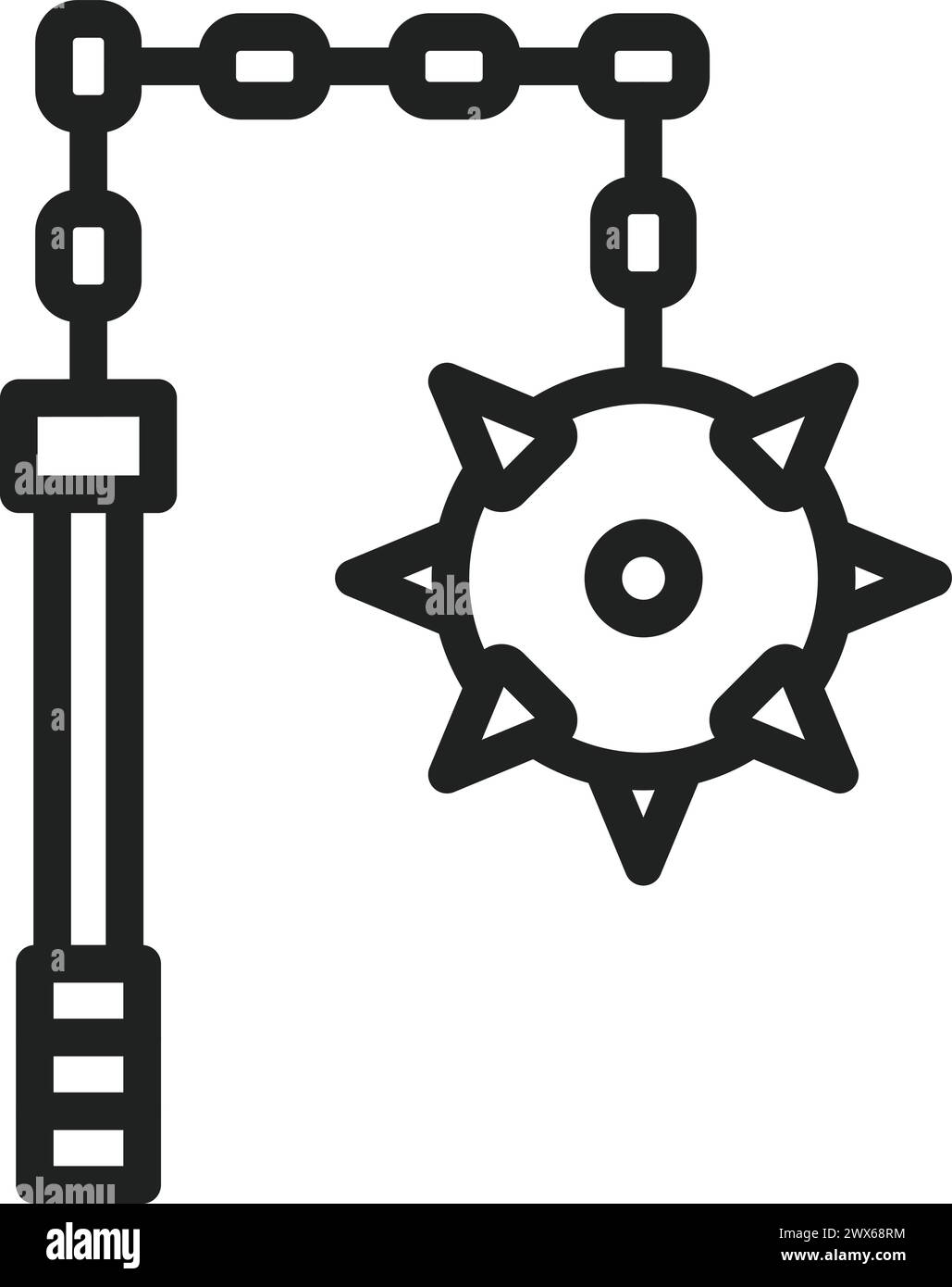 Flail icon vector image. Suitable for mobile application web application and print media. Stock Vector