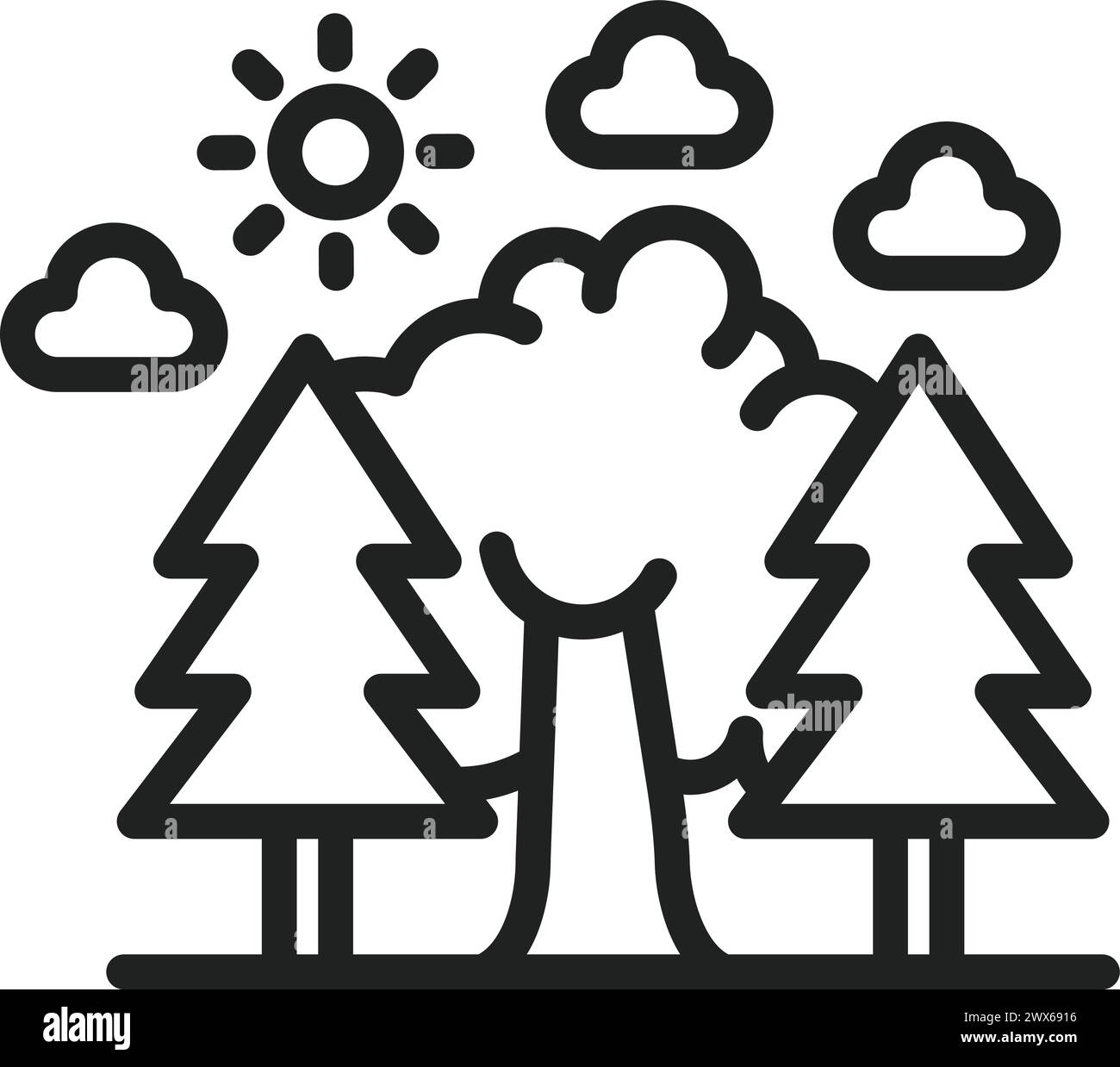 Forest icon vector image. Suitable for mobile application web ...