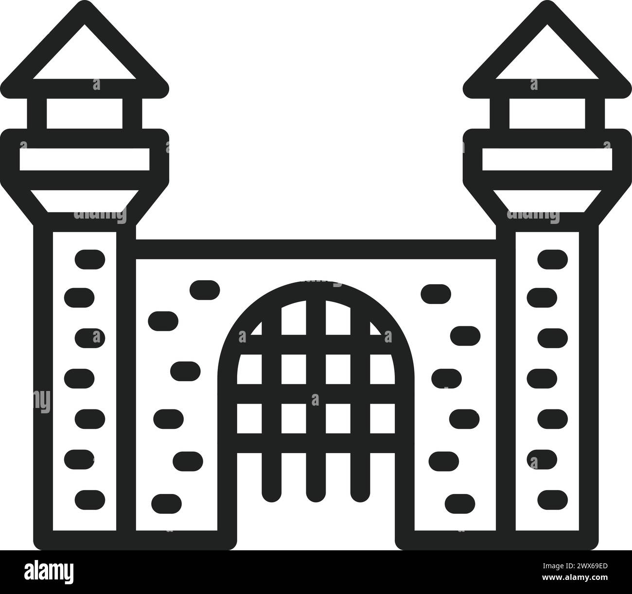 Gate icon vector image. Suitable for mobile application web application and print media. Stock Vector