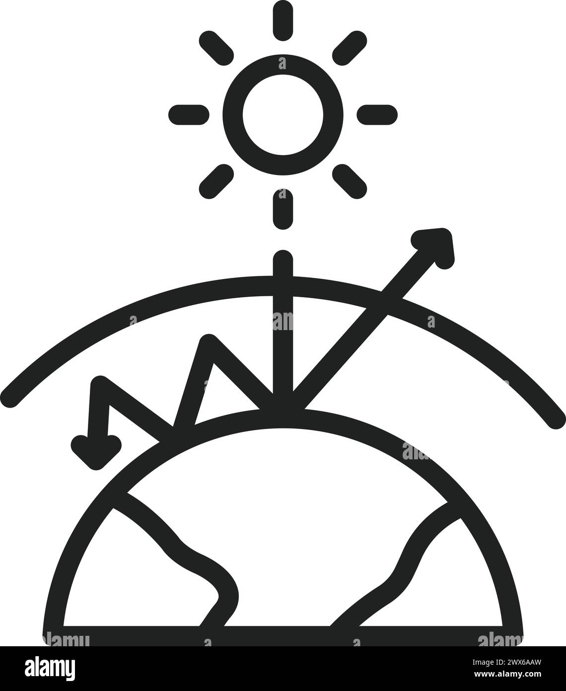 Greenhouse Effect icon vector image. Suitable for mobile application web application and print media. Stock Vector
