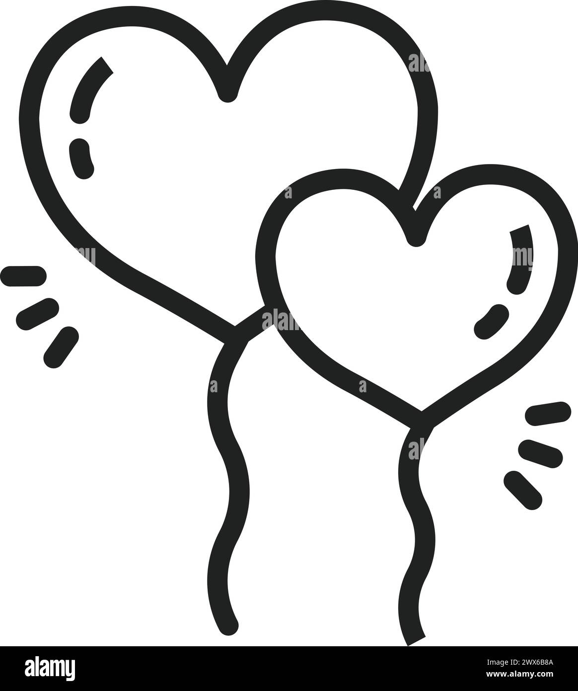 Heart Balloon icon vector image. Suitable for mobile application web ...
