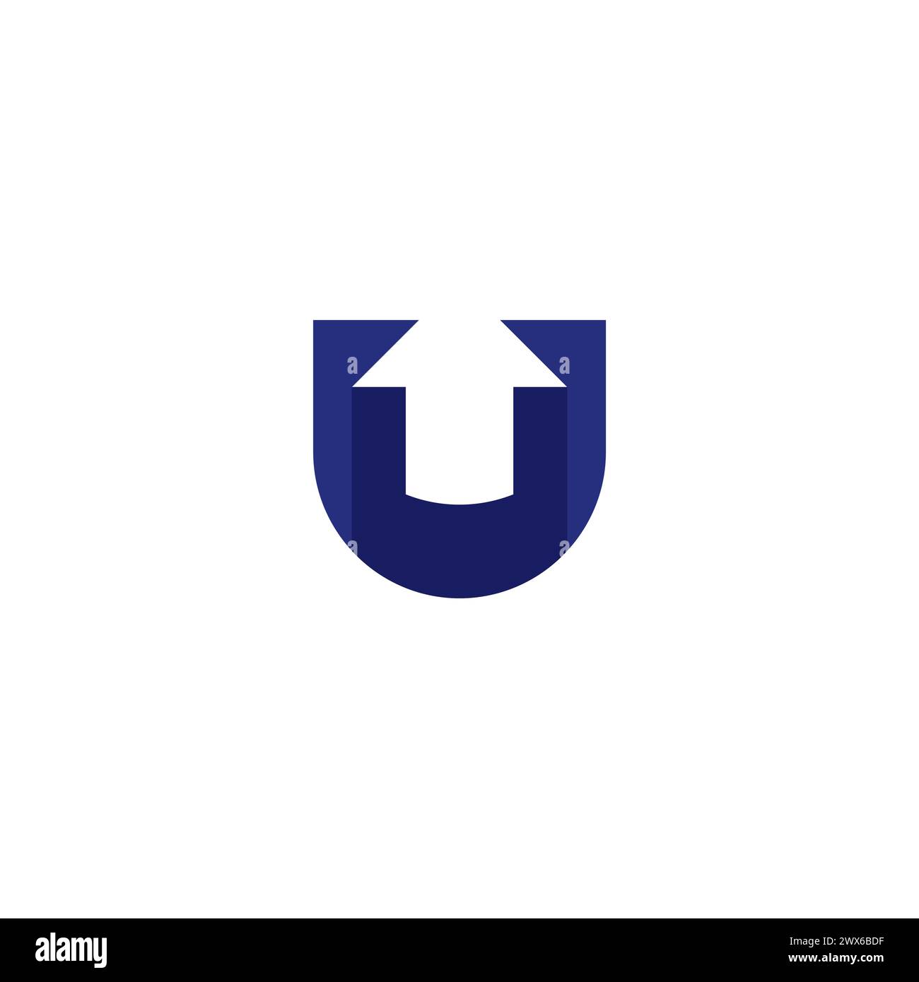 U Arrow Logo. Letter U Vector Illustration Stock Vector